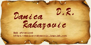 Danica Rakazović vizit kartica
